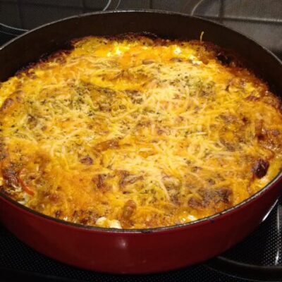 Lasagne with pumpkin and minced meat